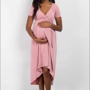 Maternity Pinkblush Wrap Dress